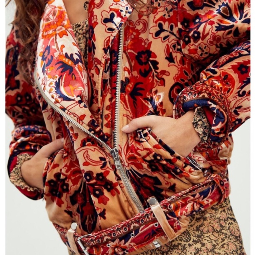 FREE PEOPLE Bailey Koto Velvet Jacket XS